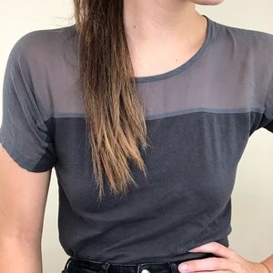 JCREW TOP WITH SHEER SIZE XXS